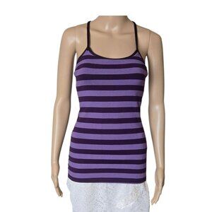 Lululemon Power Y Tank Top striped purple Women's Size 4